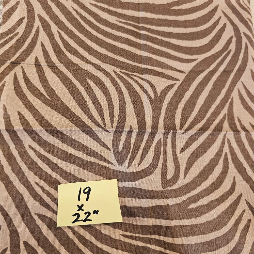 Cotton Fabric Assorted Quilt Craft Brown Tan Floral Animal Fall Leaves Lot of 11 - Picture 6 of 16